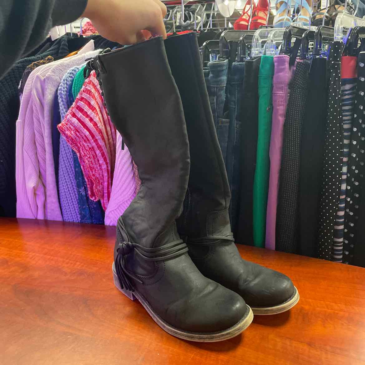 Roxy Mountain & The Seas Rider Black Knee-High Boots Size 9