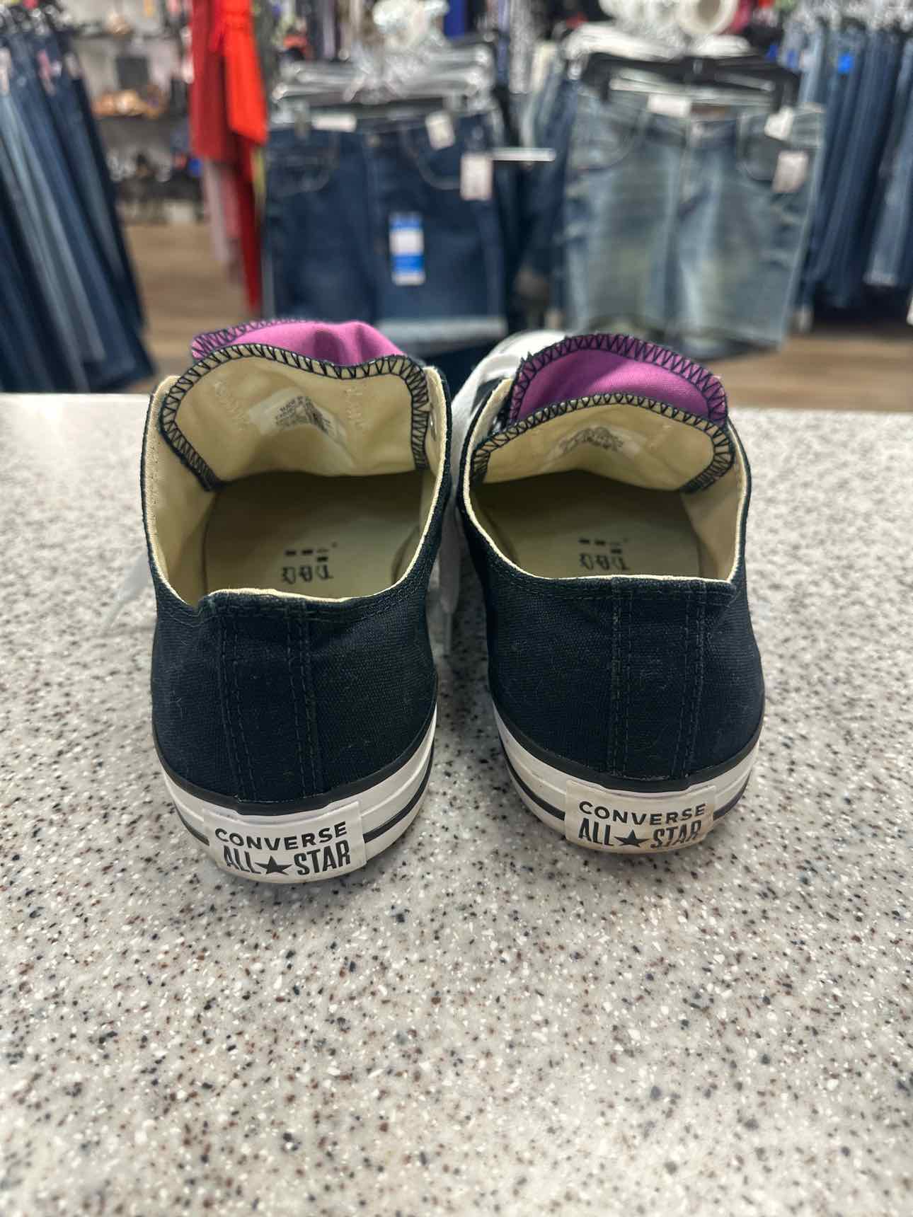 Converse Women's All Star low top Size 10 Black Purple Double Tongue Sneakers