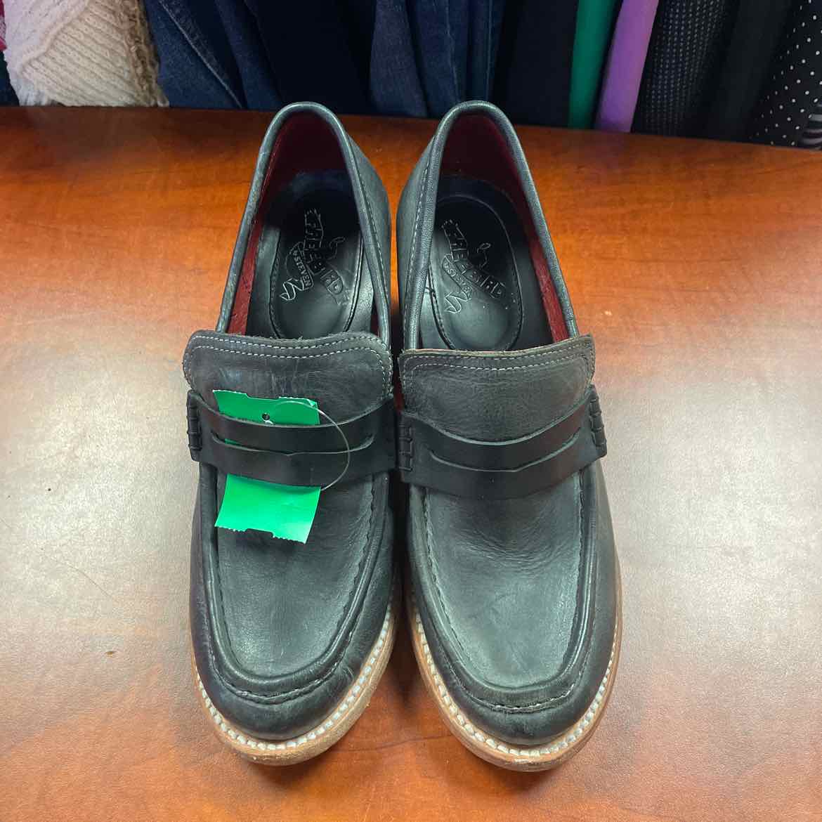 Freebird Chevelle Loafers Dark Leather Stitched Moc-Toe Size 8