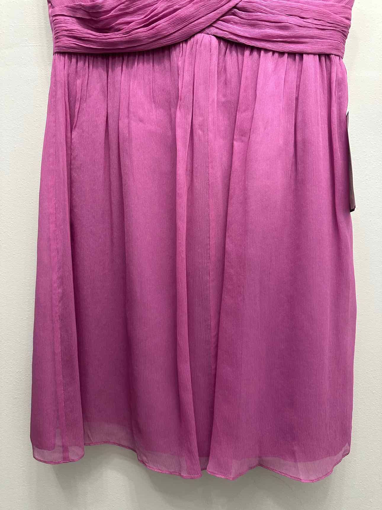 J. Crew NEW NWT Strapless Sweetheart Flowy Pleated Size 12 Fuchsia Dress