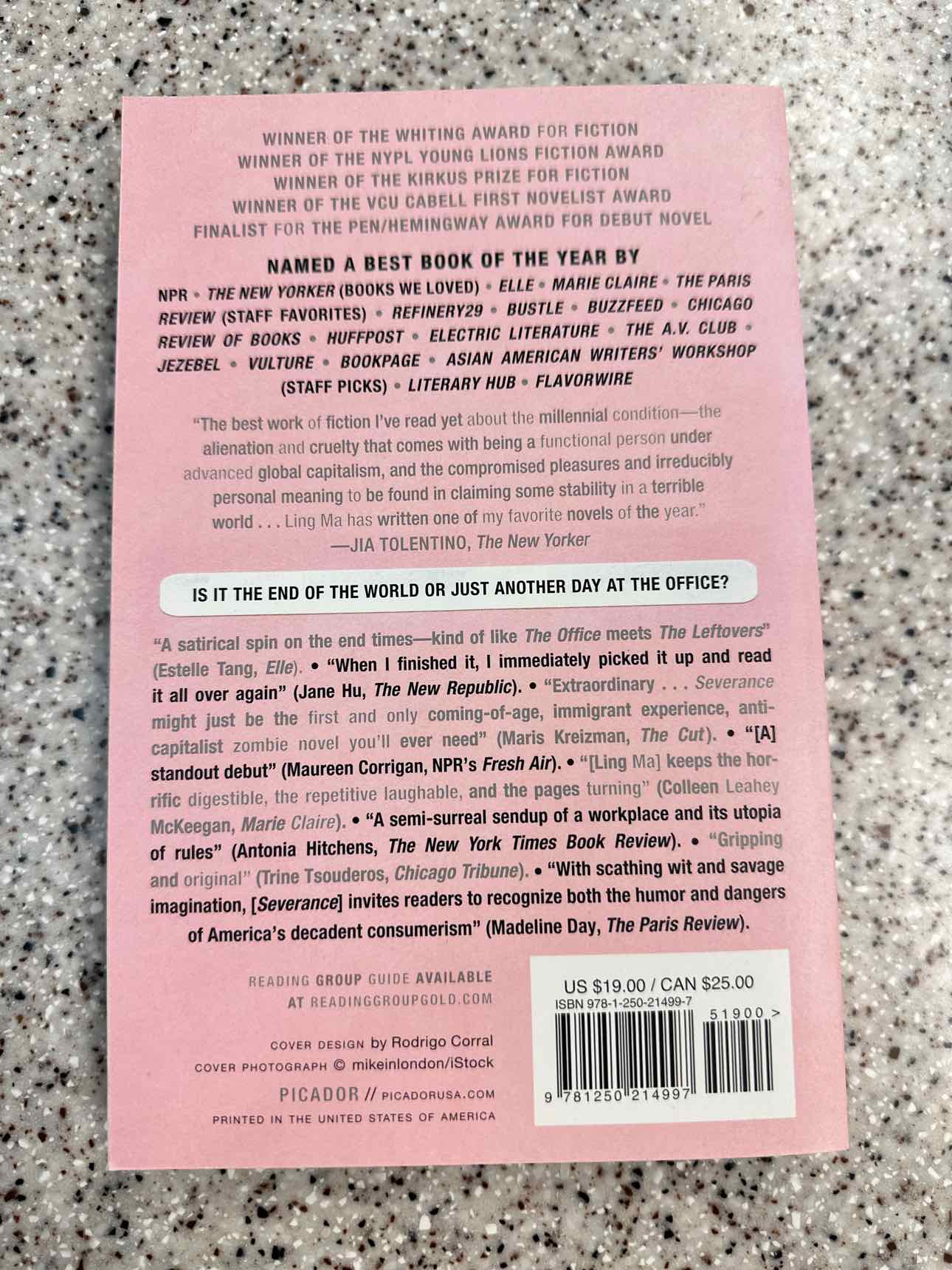 Severance by Ling Ma Paperback Book