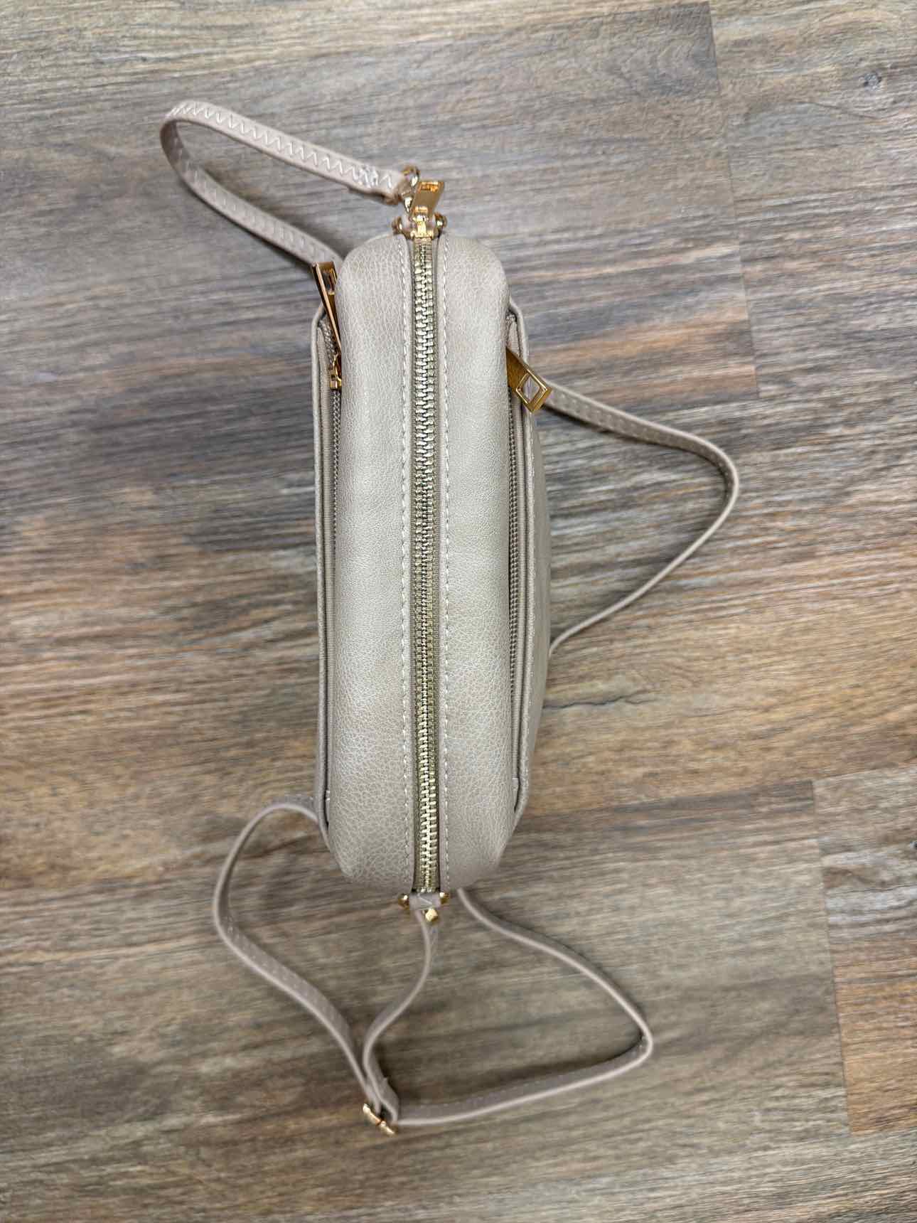Fashion Puzzle NEW faux leather crossbody Tan Handbags