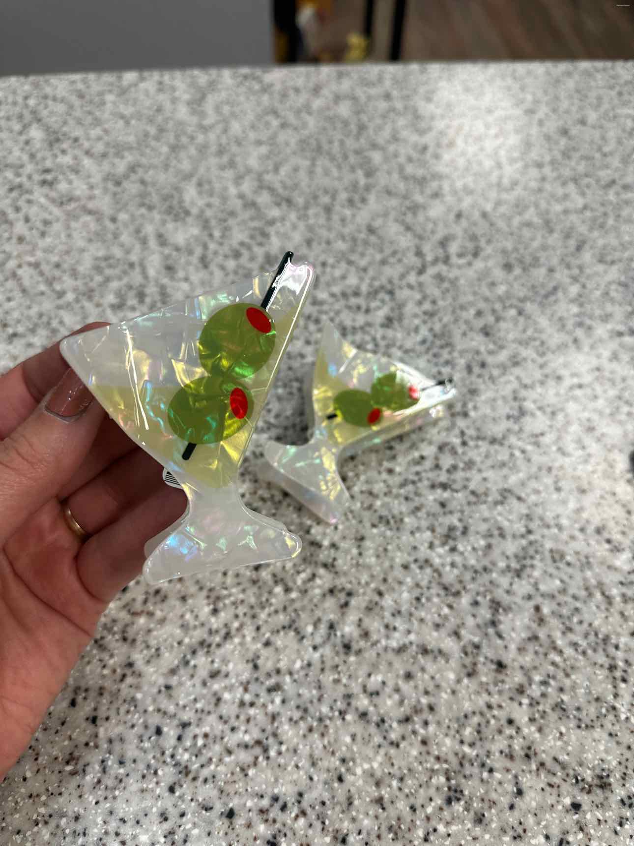 Olive Martini Hair Claw Clip