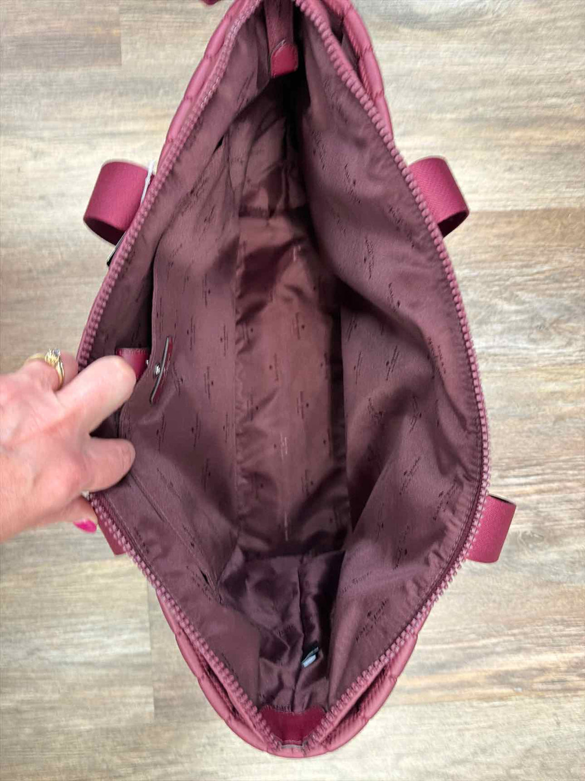 Kate Spade Maroon Camden Quilted Tote Handbag NEW NWT