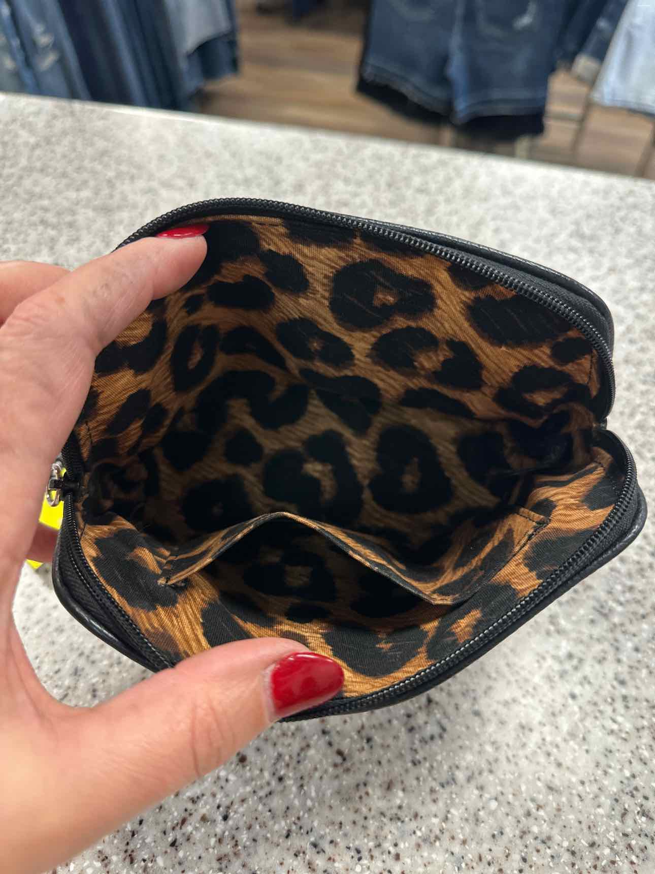 Brighton Small Black Patent Leather Crocodile Clutch Handbags