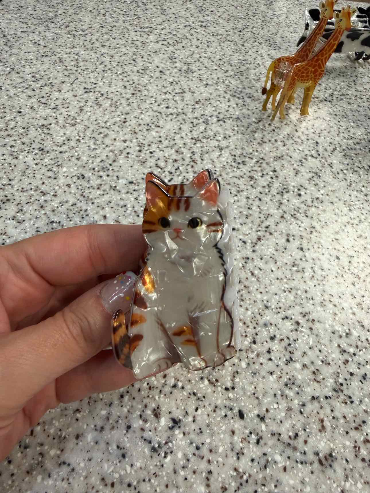 Tabby Cat Claw Hair Clip