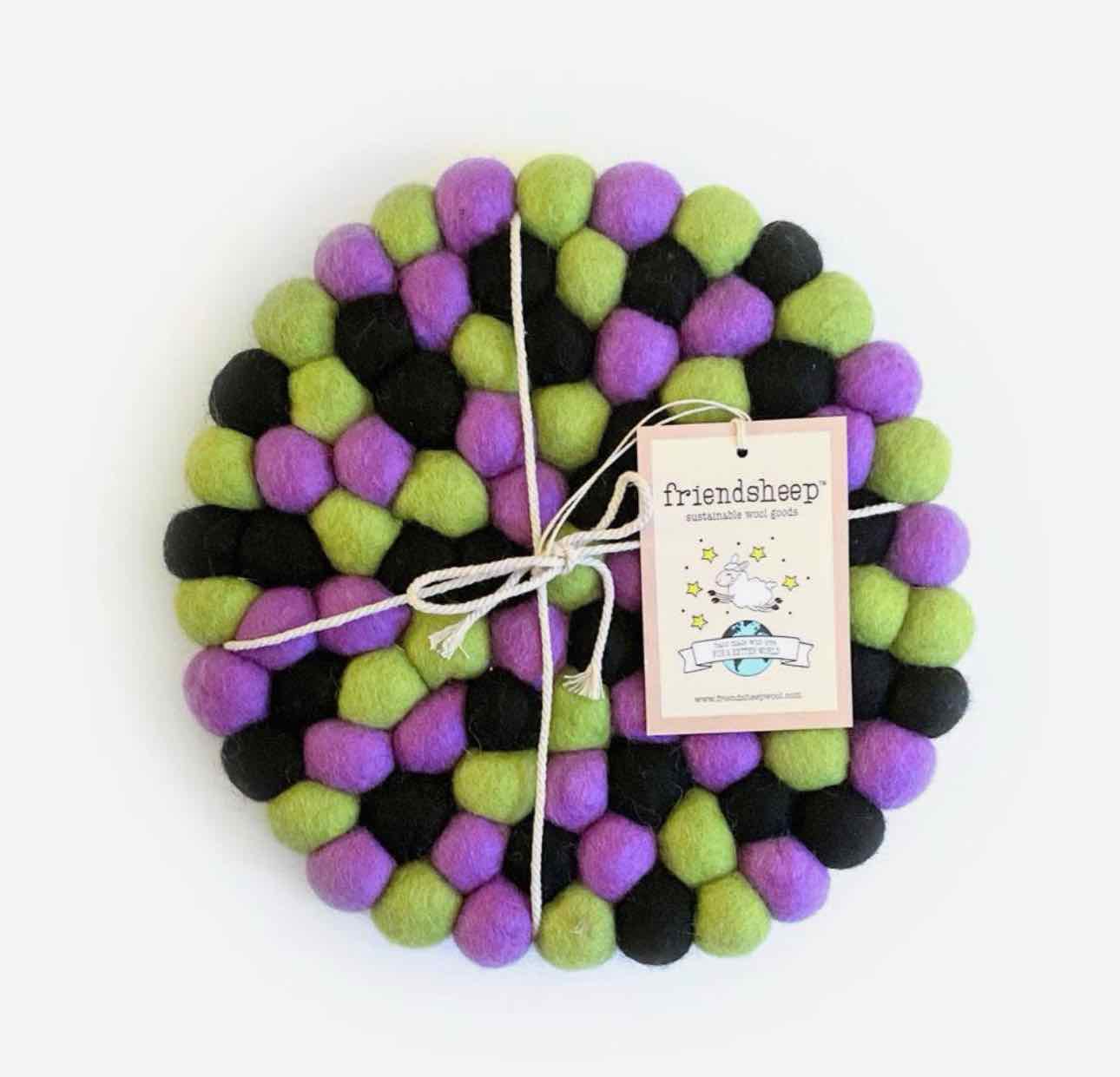 Seasonal Eco 8" Trivet Home Decor Made of 100% Wool