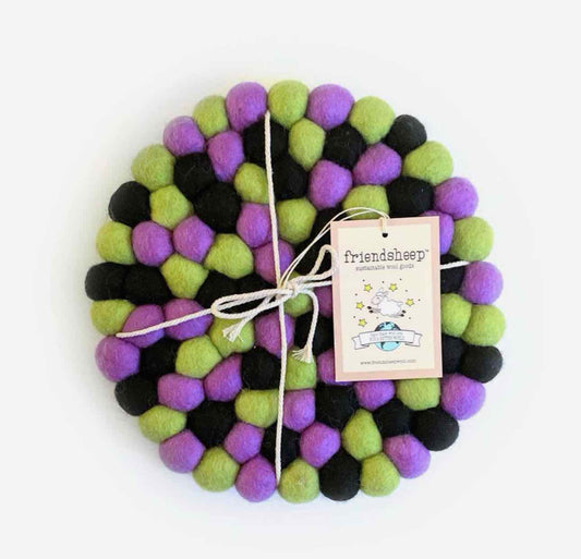 Seasonal Eco 8" Trivet Home Decor Made of 100% Wool