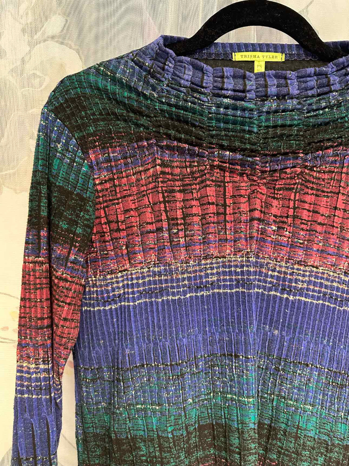 TRISHA TYLER Size PS Purple/navy Top
