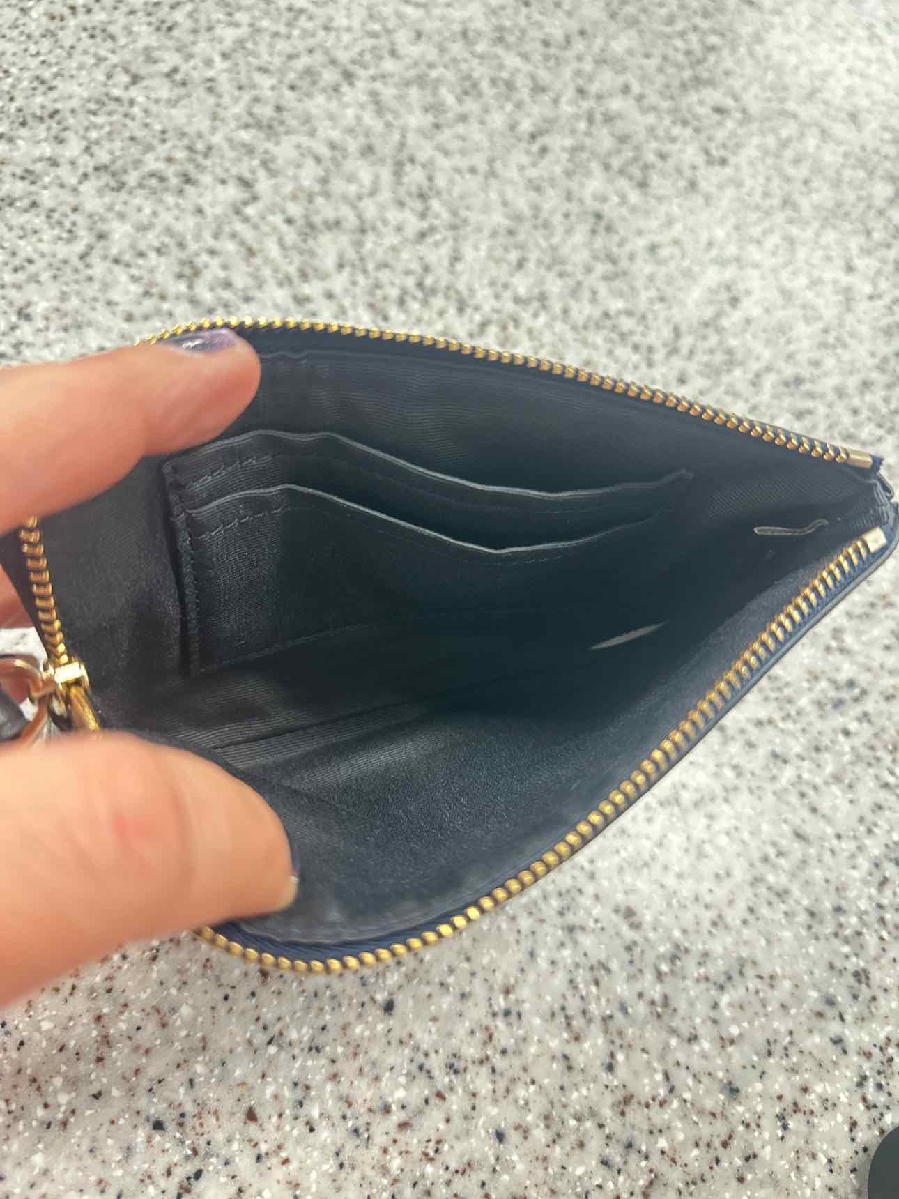 Coach Size Small Navy Wristlet