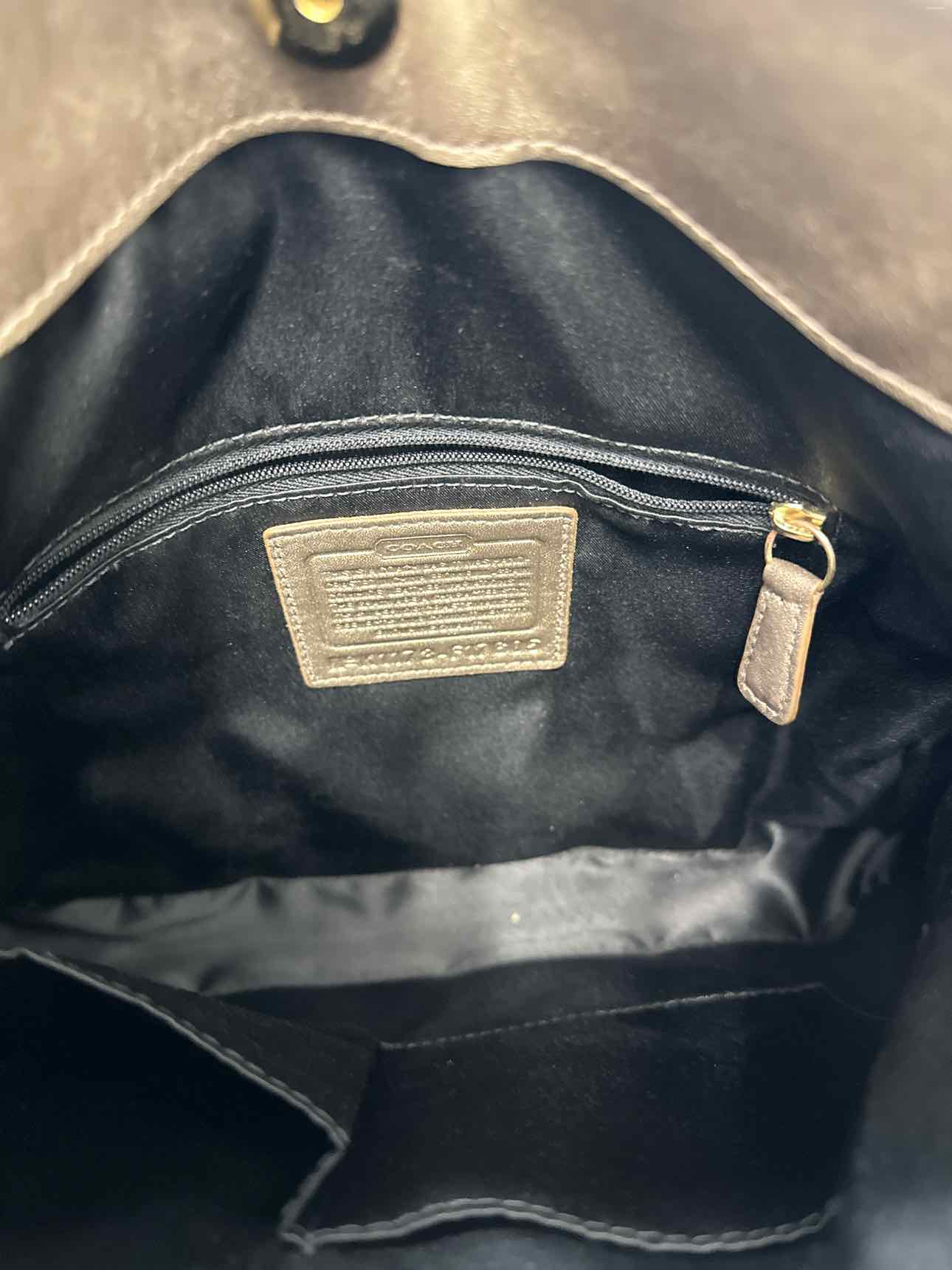 Coach Ashley Hippie Leather Metallic Gold Handbags