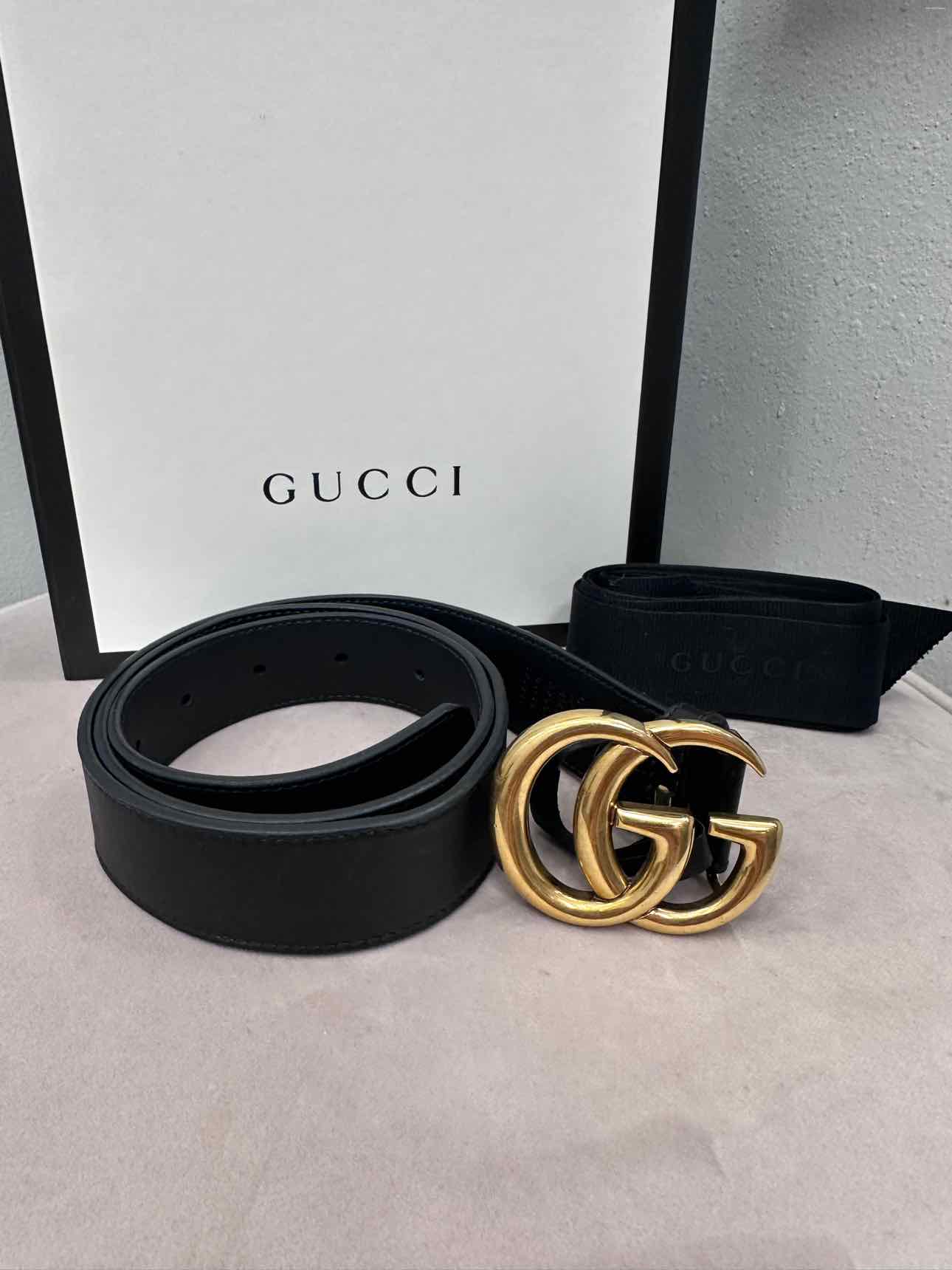 Gucci Size 34 Black Marmont 1" wide Belt