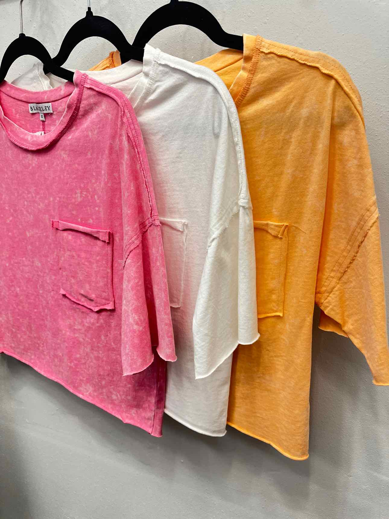 Regan Boyfriend Raw Hem Boxy Tee Tshirt