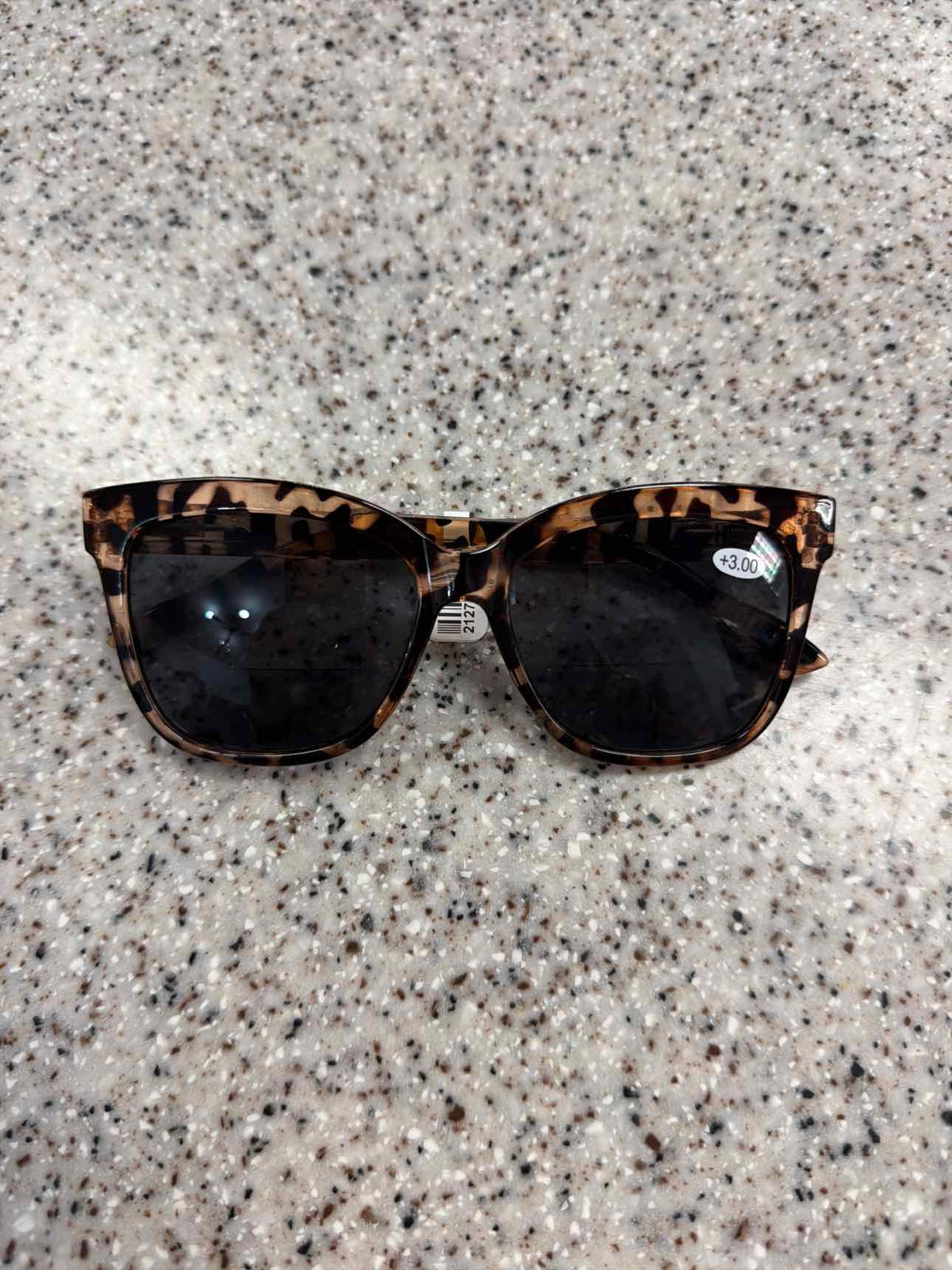 Leopard Frame Cheater Reader Bi-Focal Sunglasses