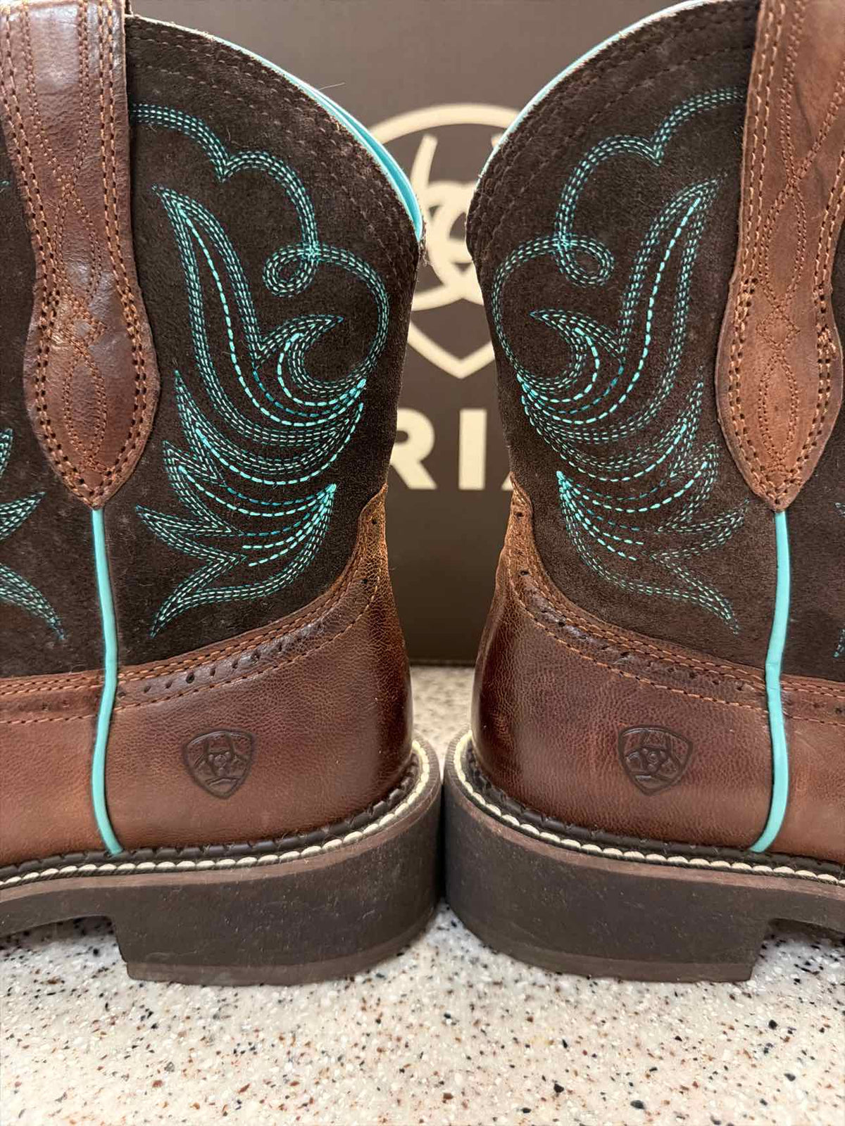 Ariat Women's Fatbaby Heritage Dapper Western Brown Leather Boots Size 7 1/2