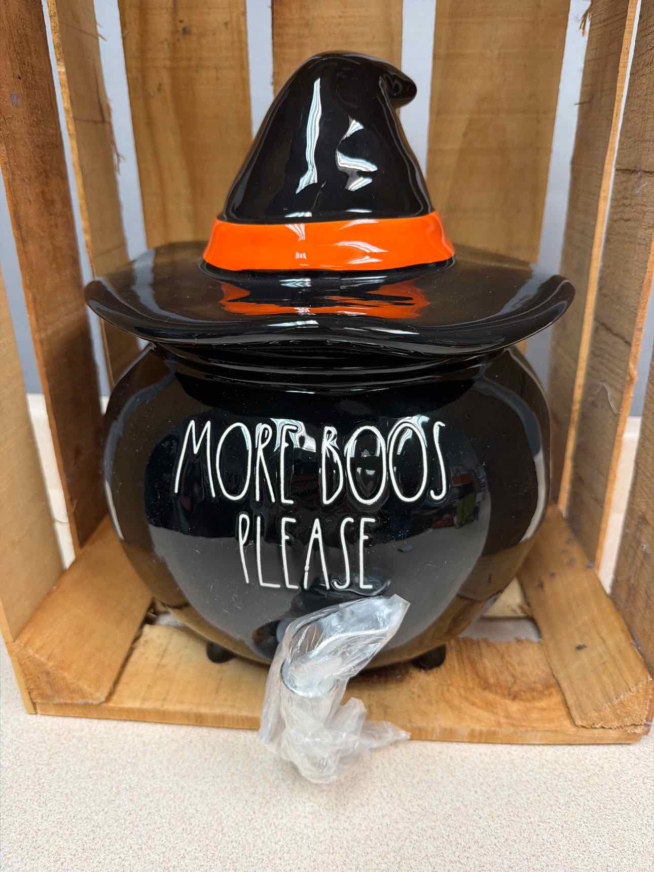 Rae Dunn NEW 'More Boos Please' Cauldron Drink Dispenser household