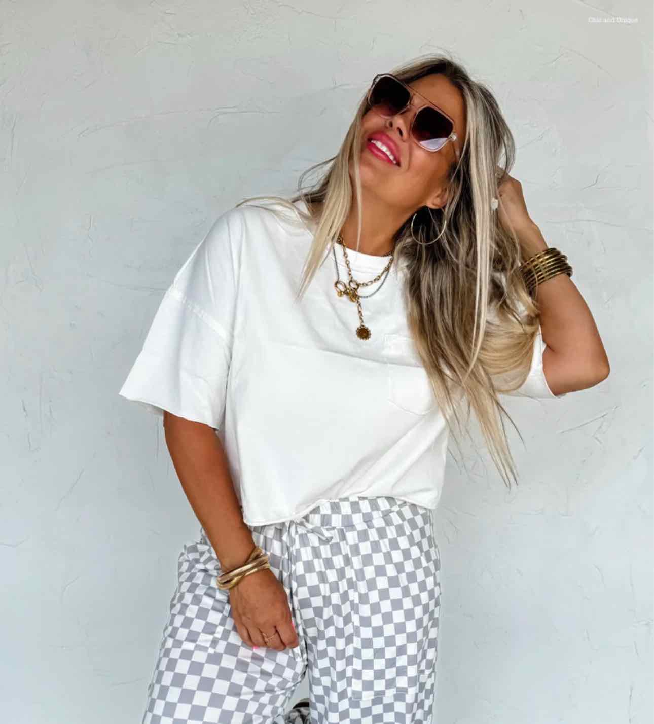 Regan Boyfriend Raw Hem Boxy Tee Tshirt