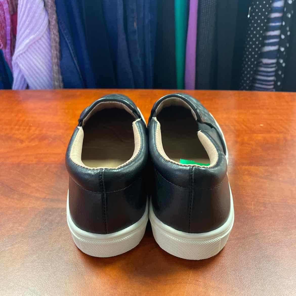 LifeStride Black Slip-On Square-Toe Comfort Shoes Size 6 1/2