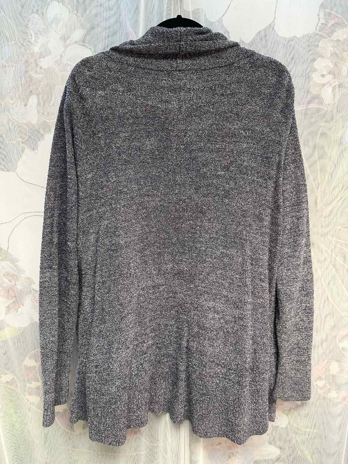 Barefoot Dreams Fuzzy Soft Open Long Sleeve Heathered Size 1X Grey Cardigan