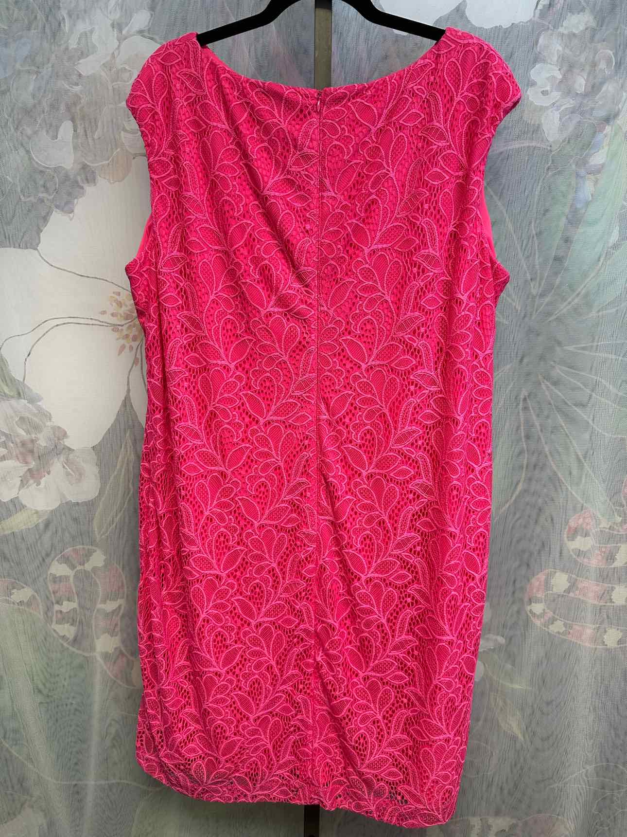 Chaps Size 20W Hot Pink Dress