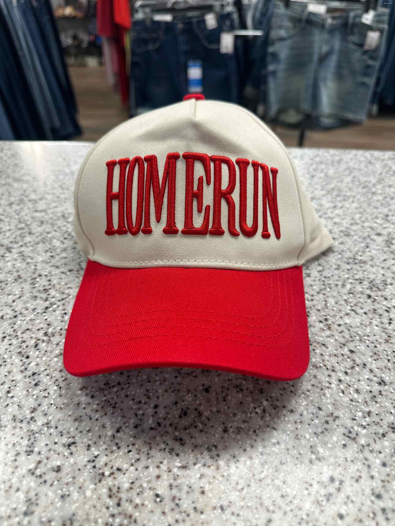 HOMERUN Baseball Cap with Red Brim Hat