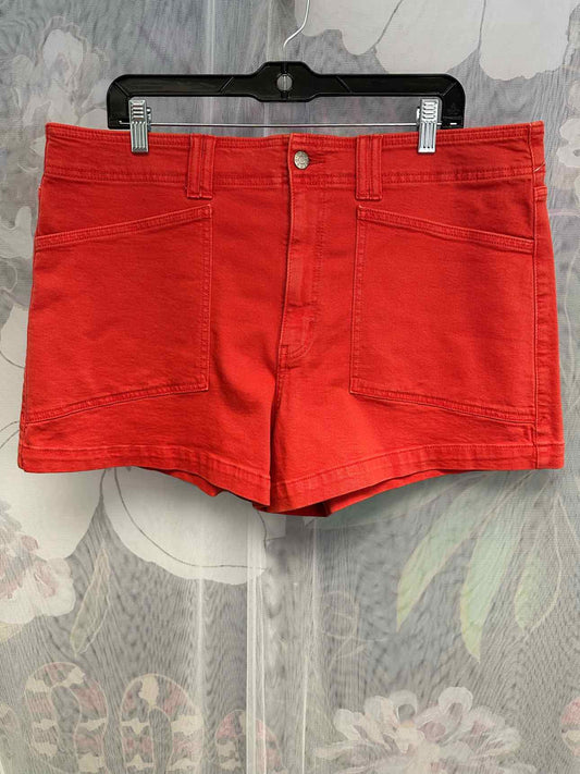 Daze NEW NWT Valley Girl High Rise Patch Pocket Size 33 Orange Shorts