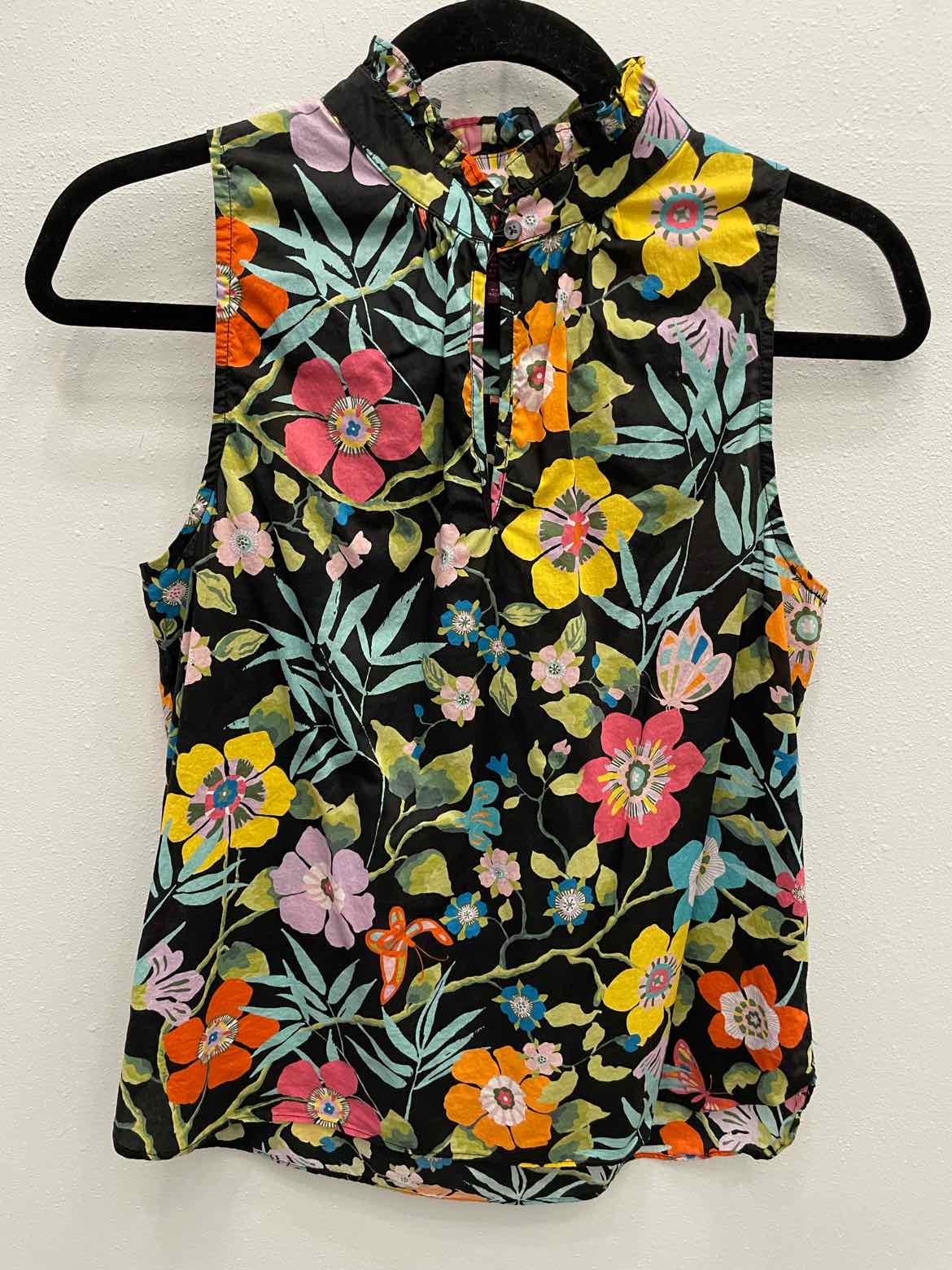 J. Crew Size 4 Black/Multi Top