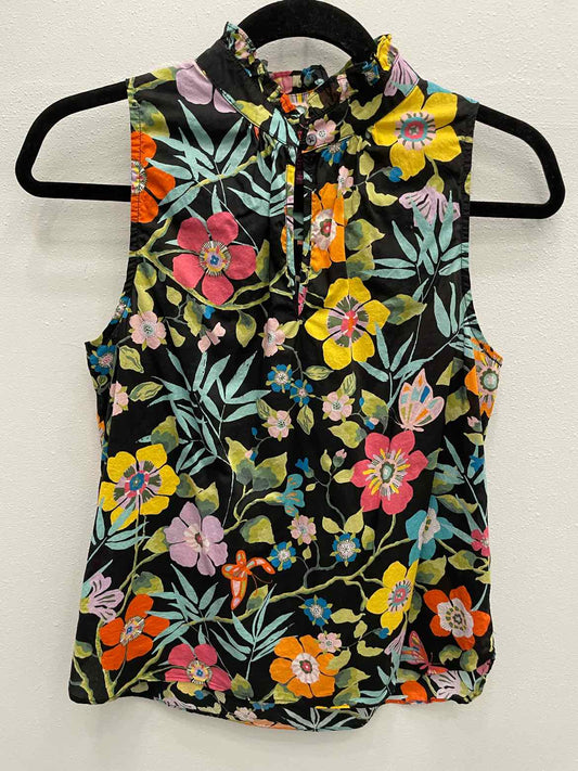 J. Crew Size 4 Black/Multi Top