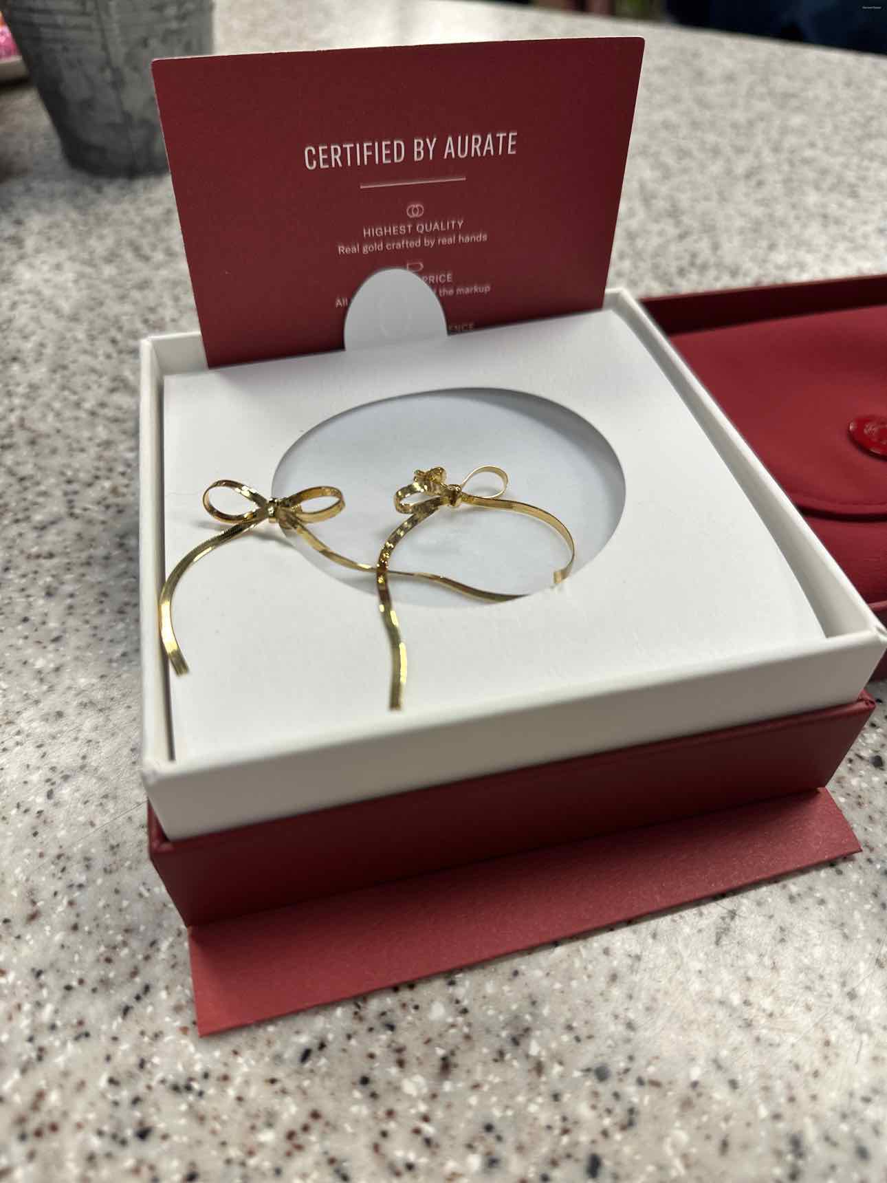 Aurate Size 1.5" GOLD Earrings