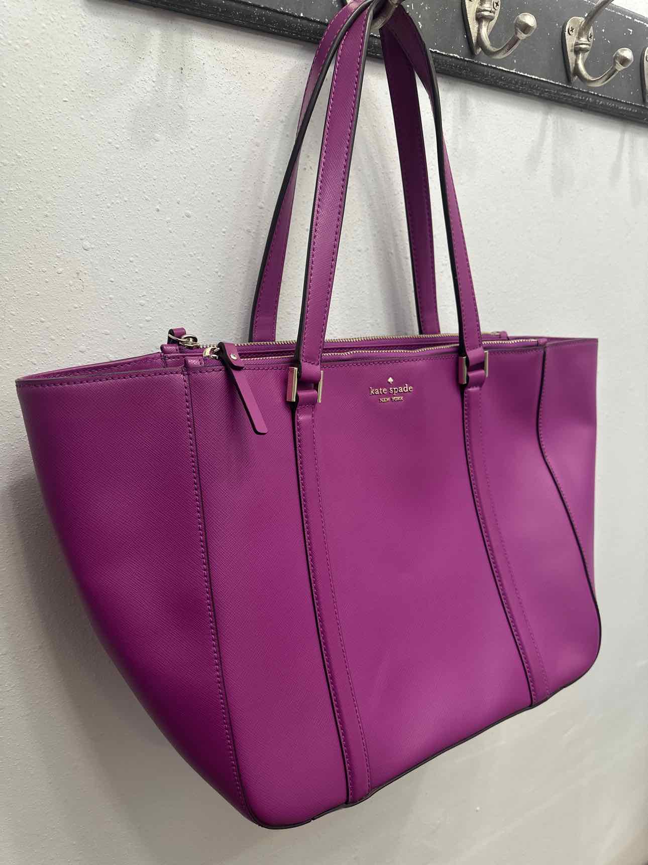 Kate Spade Newbury Lane Briar Saffiano Leather Tote Purple Handbag