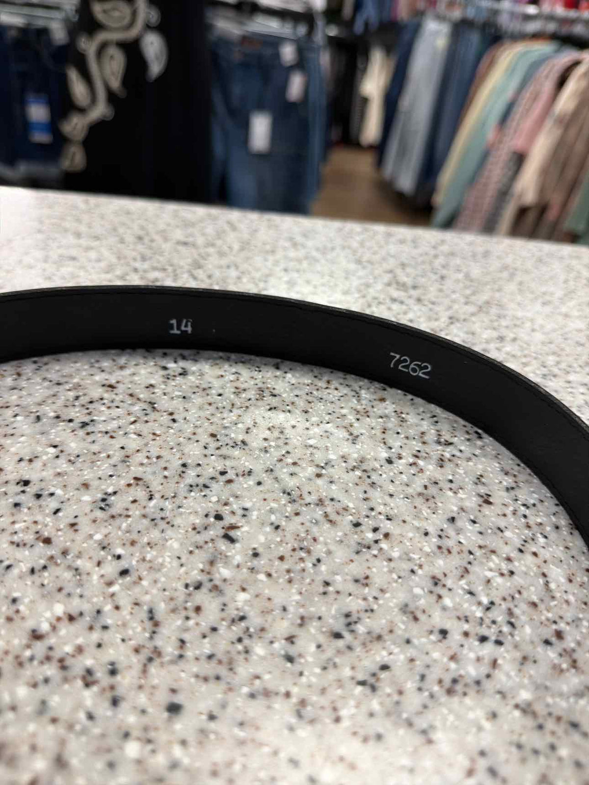 Astor Size 14 Black Patent Leather Belt