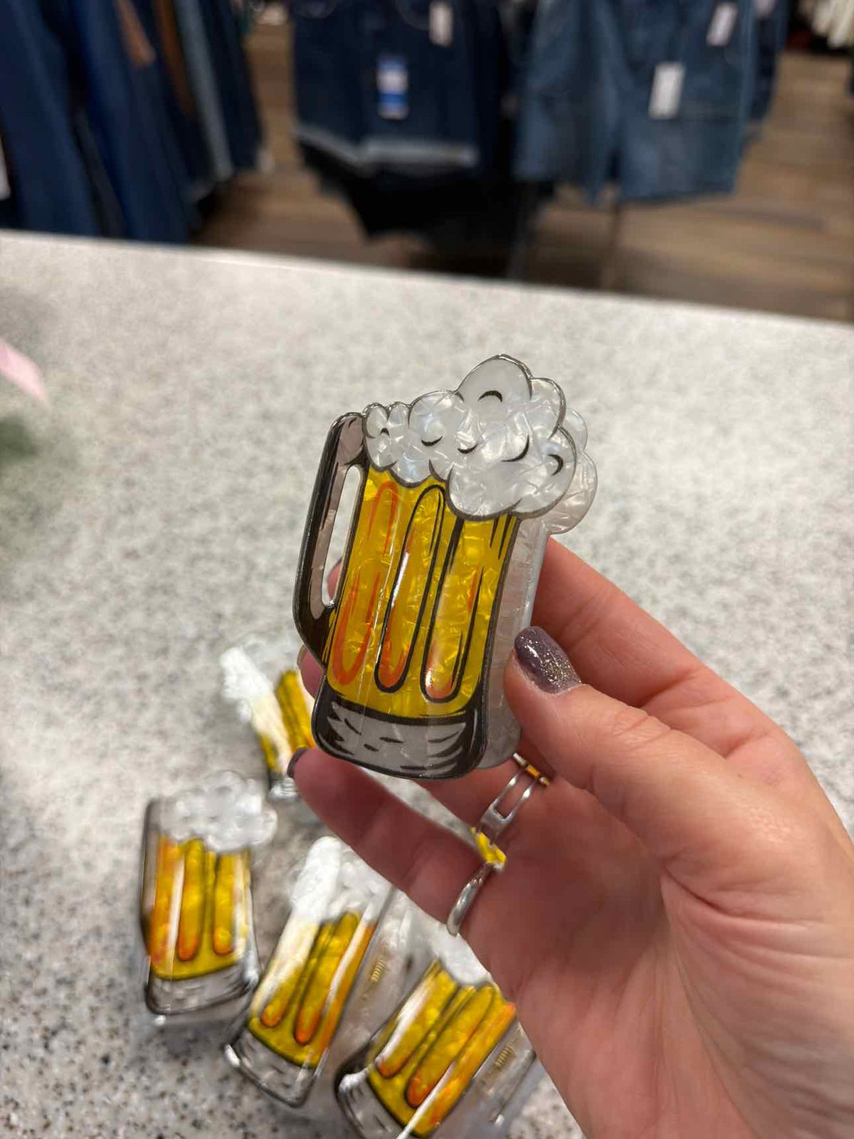 Beer Stein Hair Claw Clip