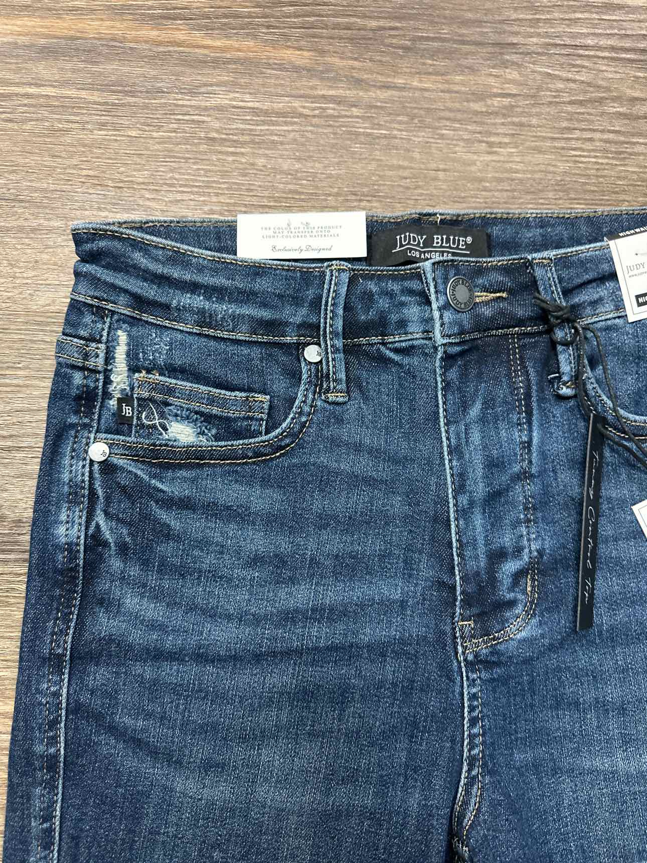 Judy Blue Jeans High Waist Tummy Control Destroy Release Hem Shorts