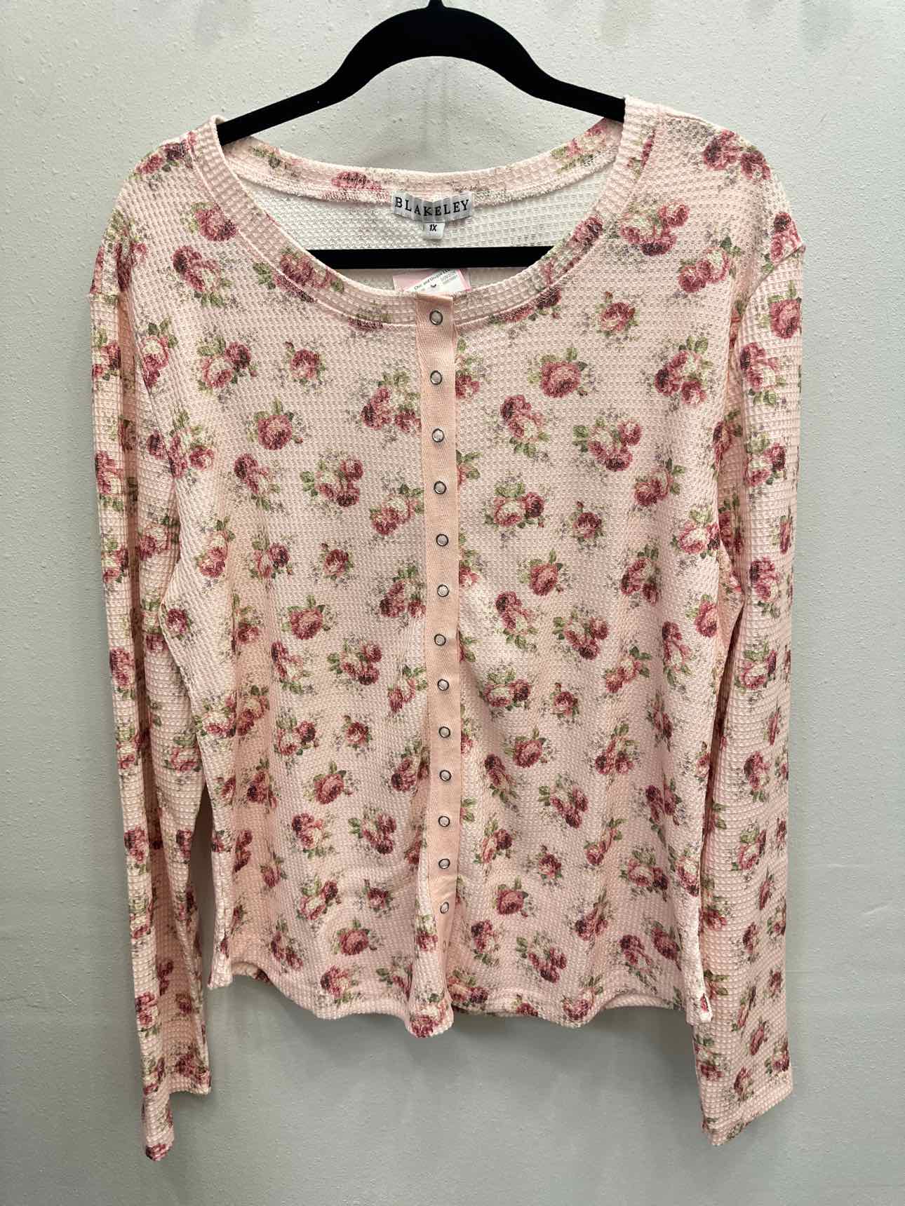 Kori Snap Button Waffle Long Sleeve Top