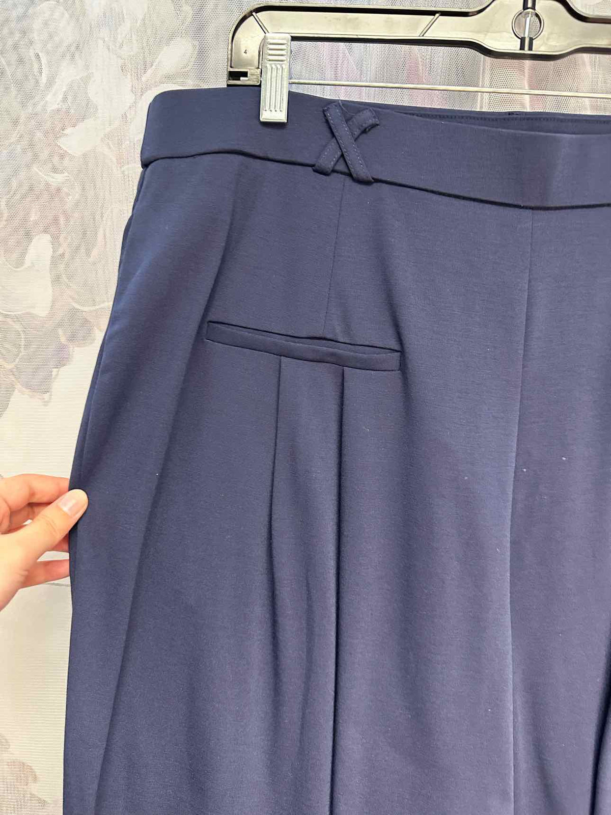 OGL NEW NWT Bamboo Blend Pull-On Wide Leg Stretch Size XL Navy Pants