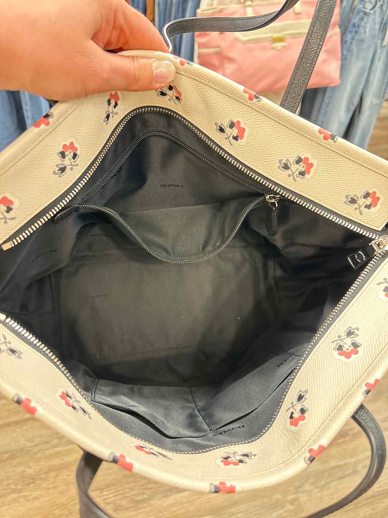 Coach Size Large White/Pink Handbags