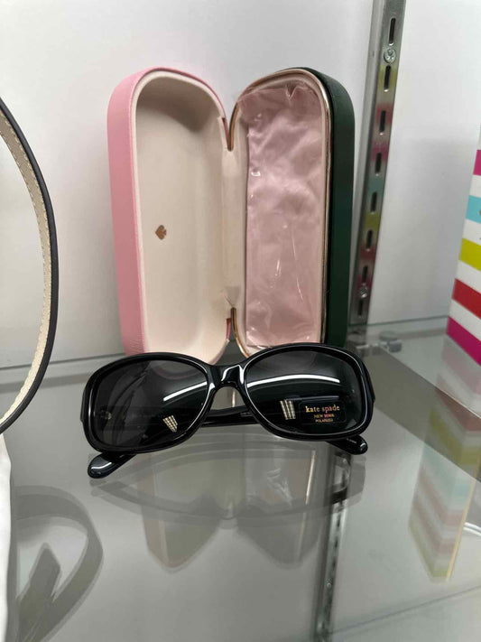 Kate Spade Cheyenne Polarized Black Soft Rectangle Sunglasses NEW