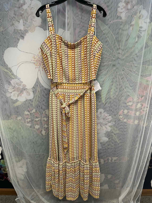 Melonie NEW NWT Dolce Vita Crochet Woven Belted Maxi Size 16 Tan Dress