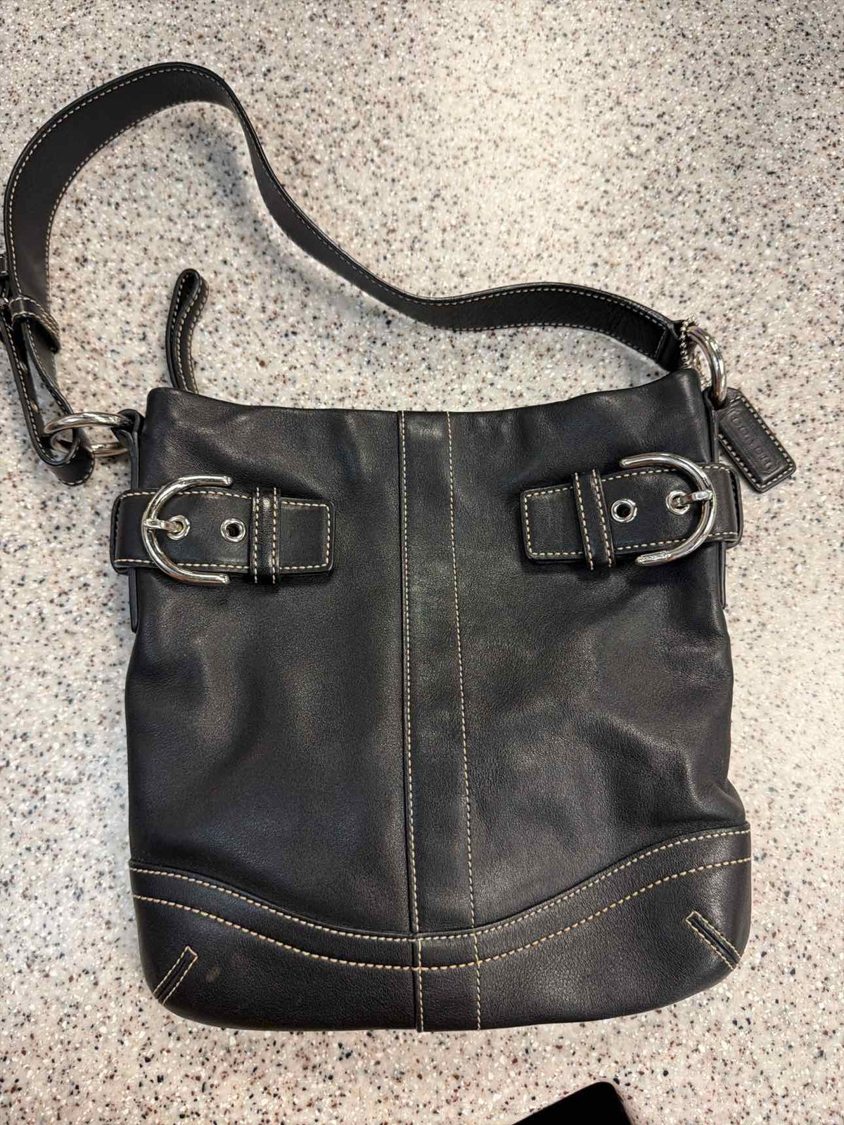 Coach Vintage Soho Slim Black Leather Shoulder Bag Handbags