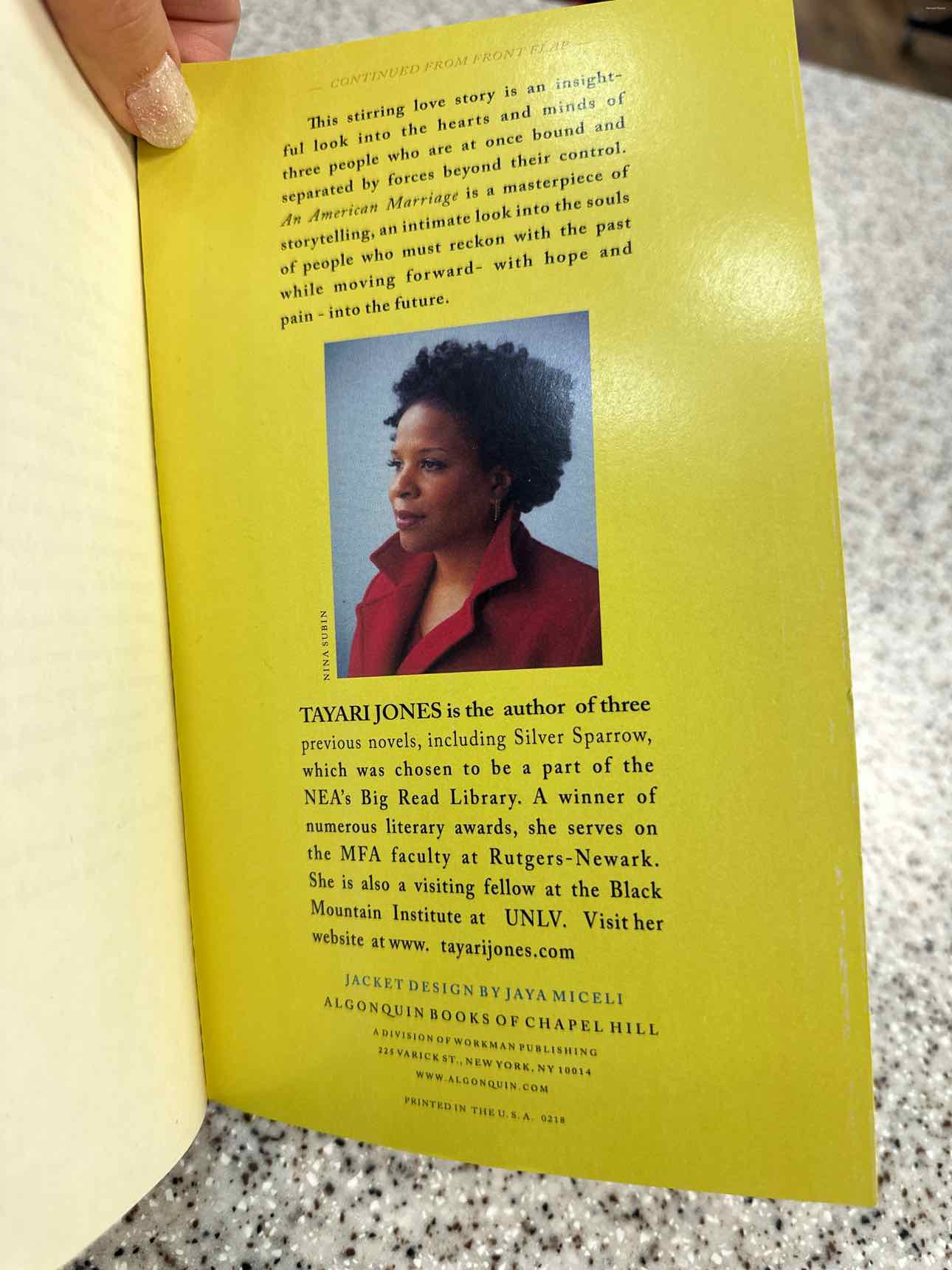 An American Marriage by Tayari Jones (paperback)