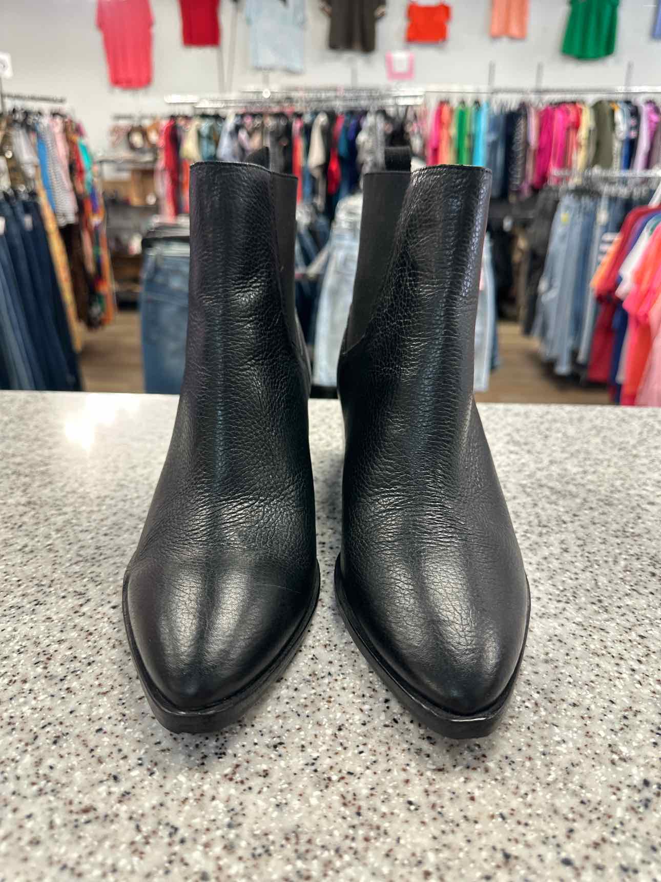 Chinese Laundry 9 1/2 Black Filip Chelsea Boots Pointed Toe Leather Boots NEW