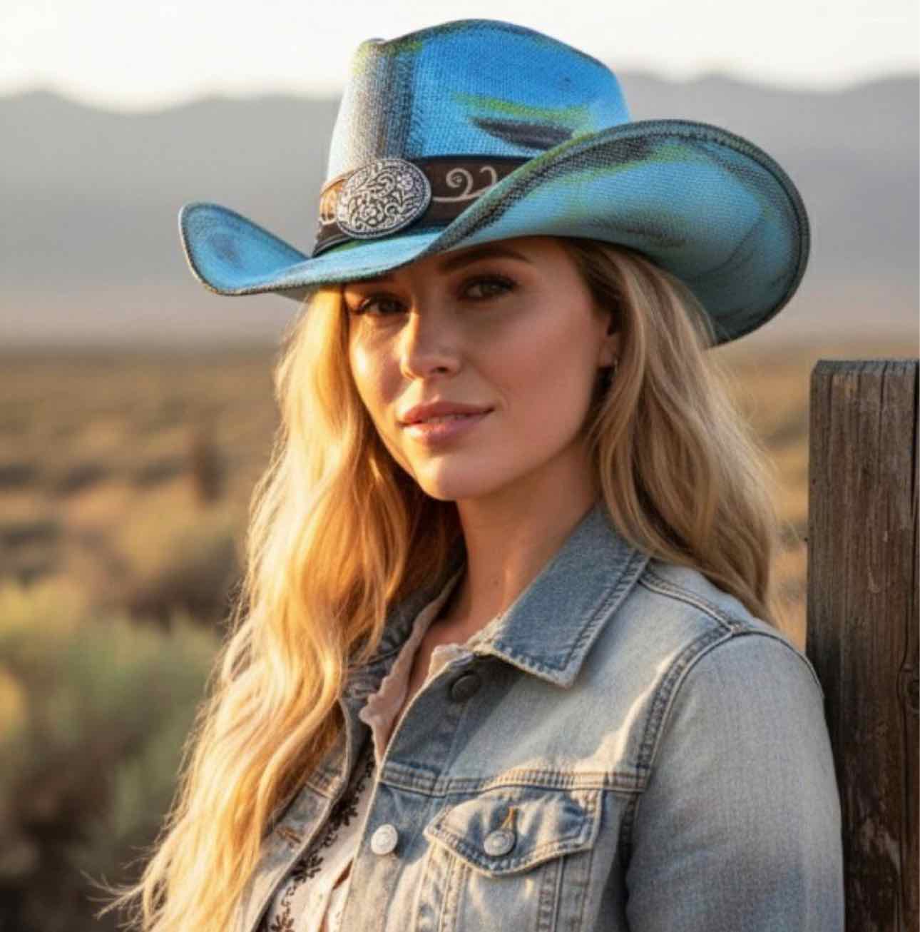 Snakeskin Print Cowboy Cowgirl Hat