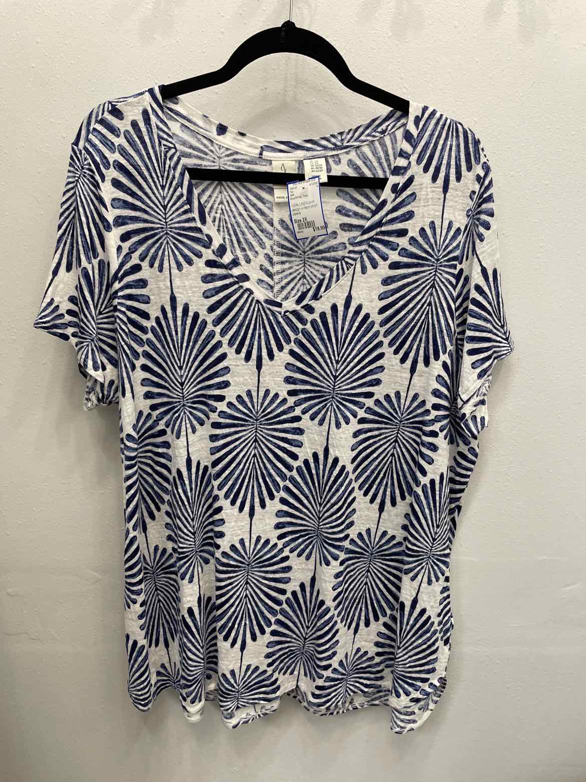 Joie Size 2X Blue/White Top