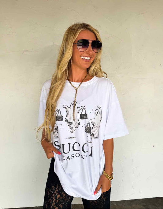 Spooky Spucci Season Short Sleeve Graphic Tee Tshirt Top