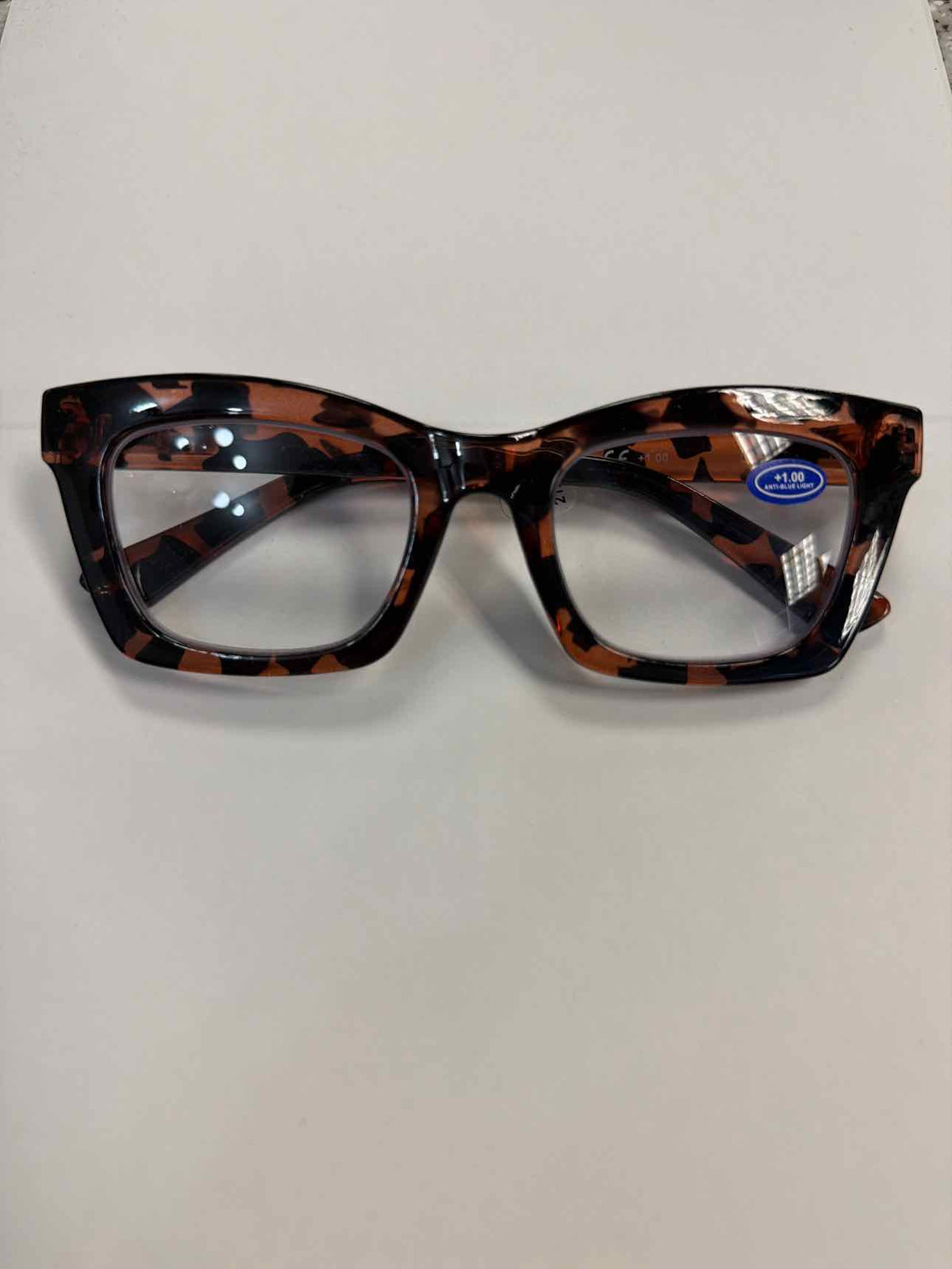 Tortoise Frame Oversized Reading Cheater Glasses