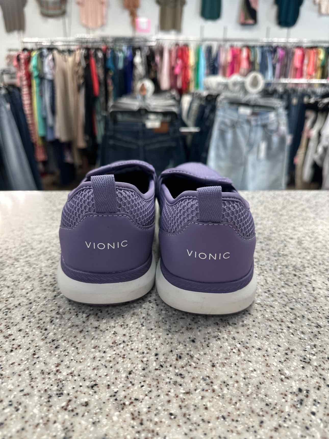 Vionic Size 10 Wide Mesh Julianna Slip On Lavender Sneakers Shoes