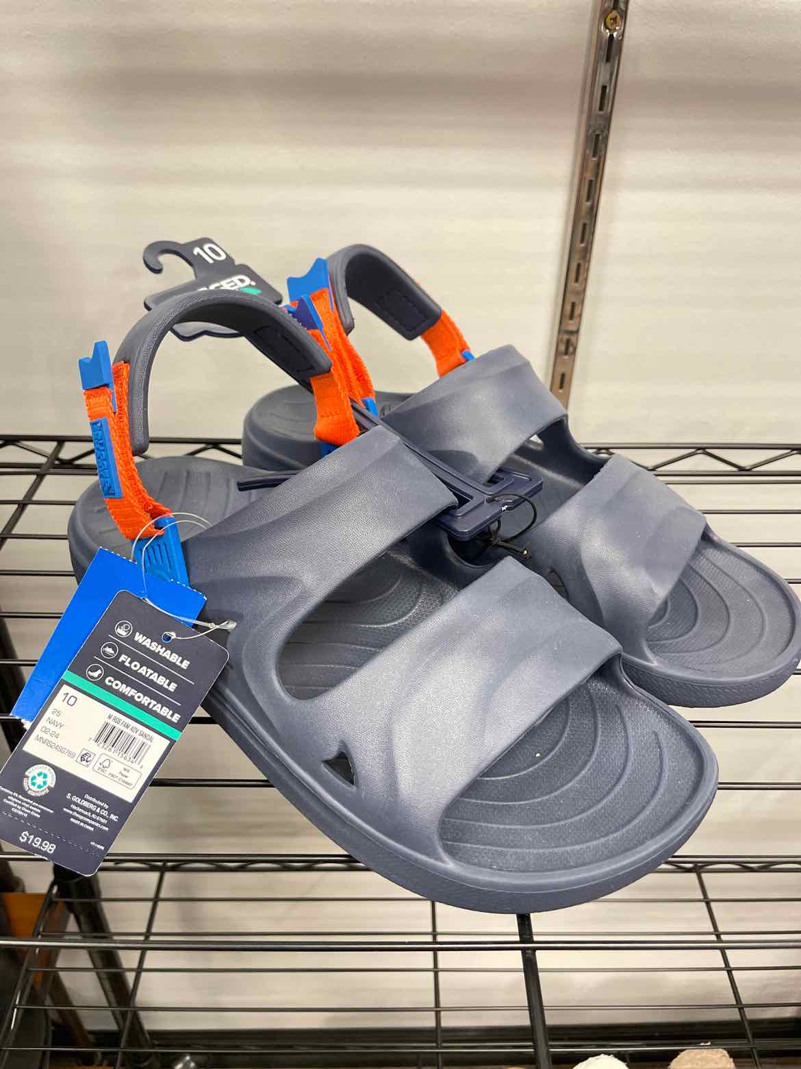 Rugged Shark Size 10 Navy sandal