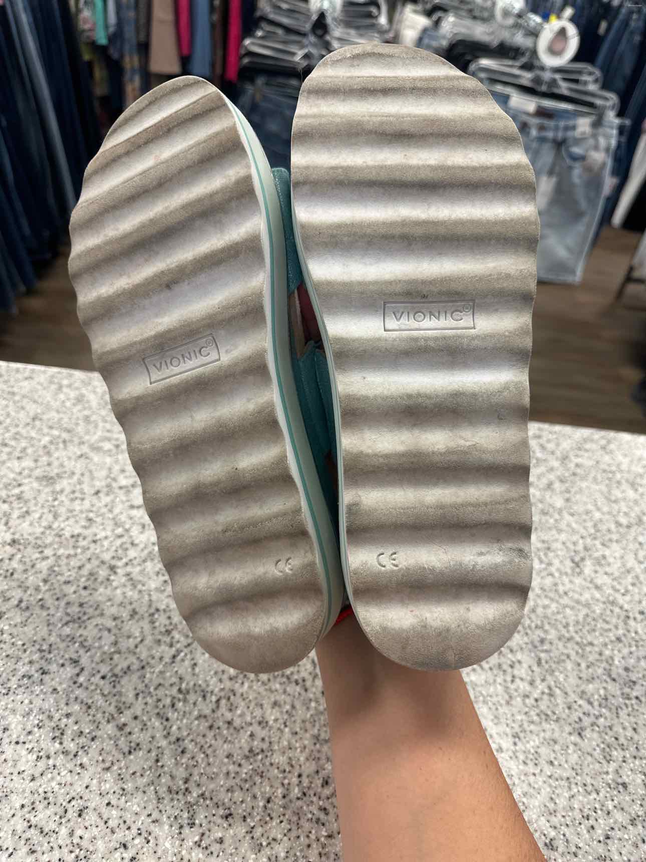 Vionic Size 10 Brandie Slide Platform Aqua Sandals