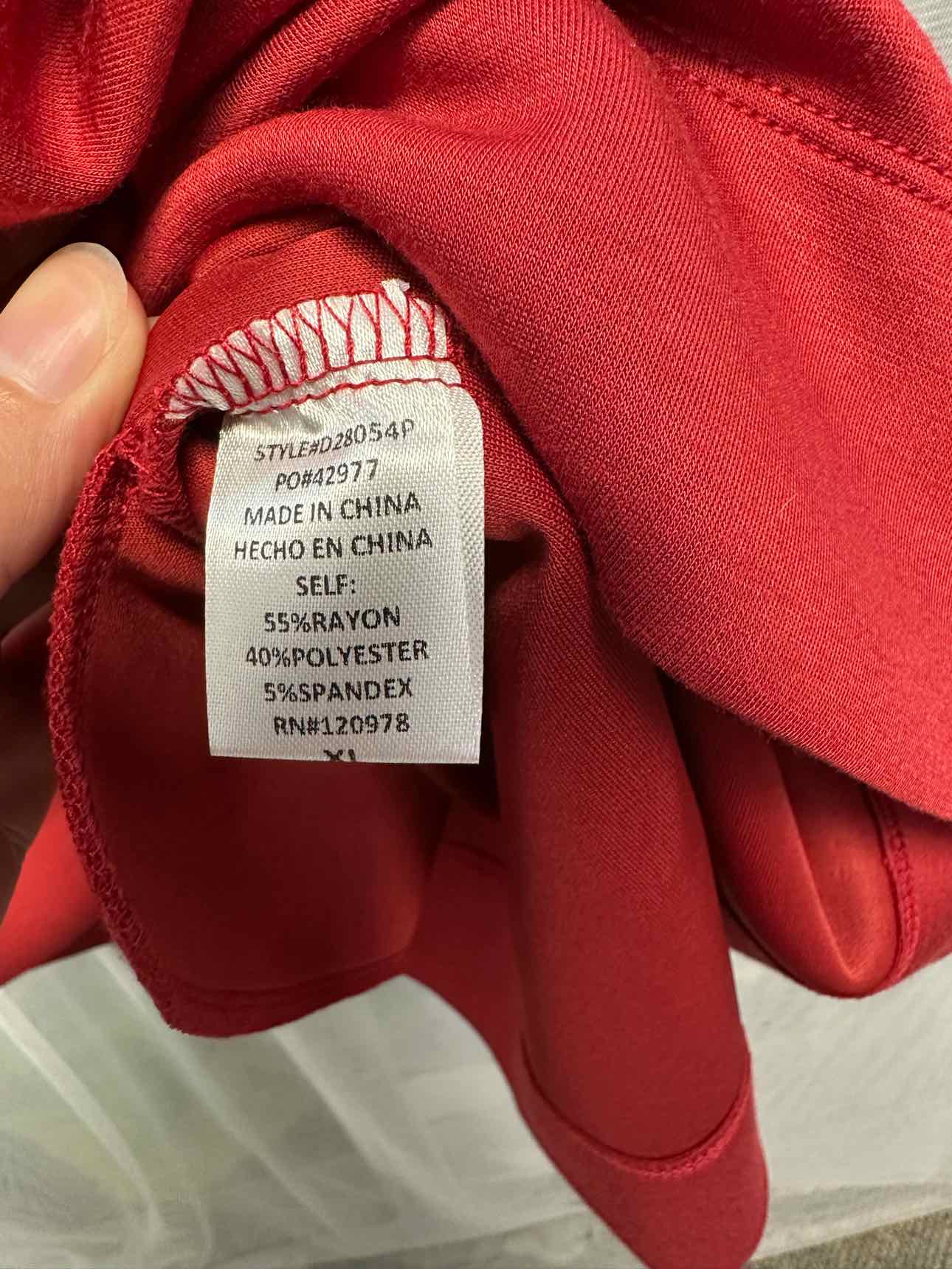 entro Size XL Red Dress