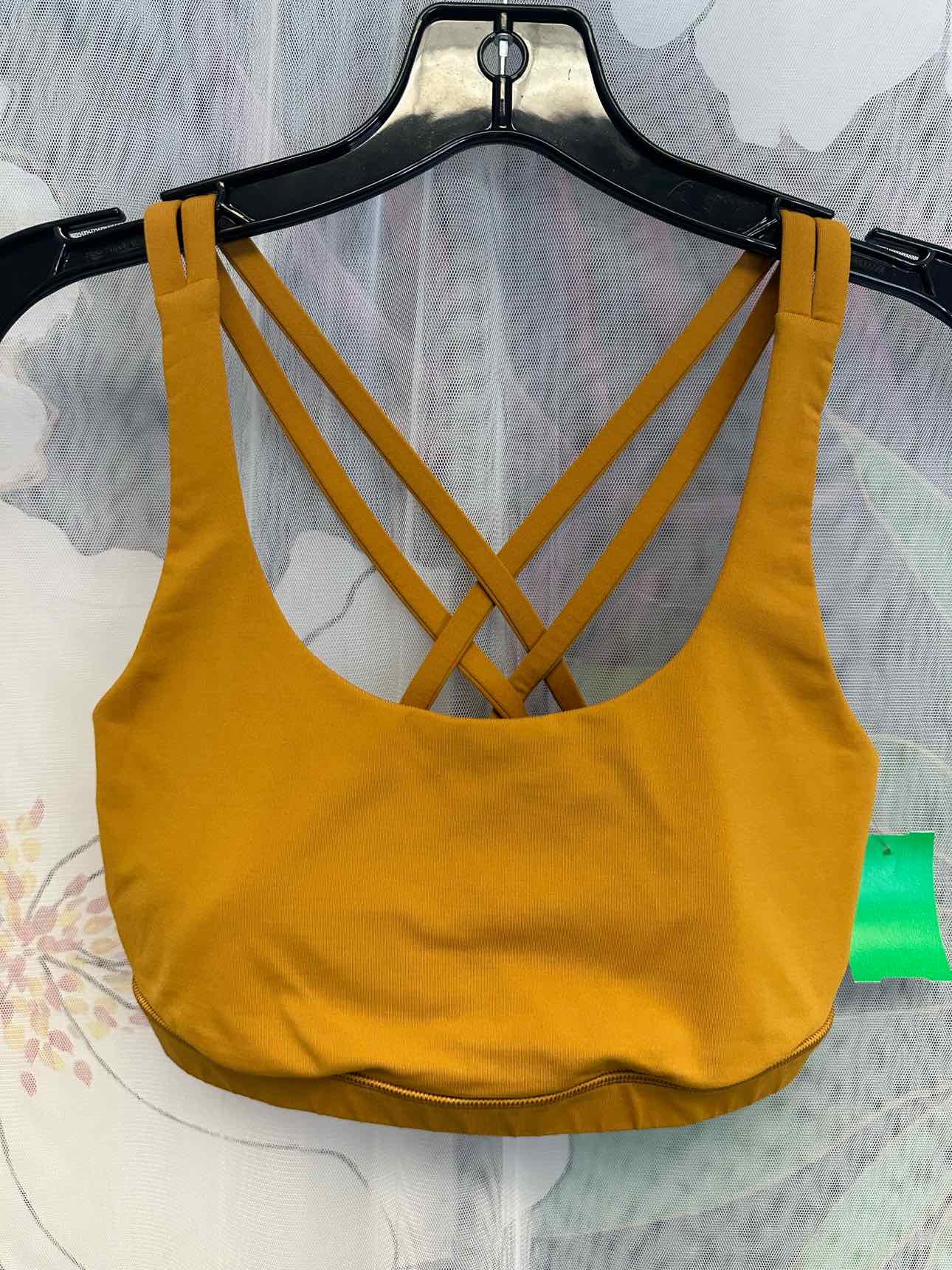 Lululemon Energy Strappy Racerback Size 6 Mustard Sports Bra